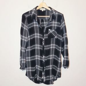 Anthro Cloth and Stone Plaid Tunic